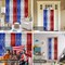 4th of July & Veterans Day Decorations, 2 Packs 3.3 x 6.6 ft Red White and Blue Foil Fringe Curtains, Tinsel Streamers for Patriotic Parties